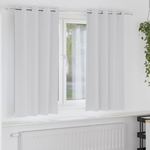vidaXL Záclony na zatemnenie s krúžkami 2 pcs Bledá šedá 175 x 140 cm