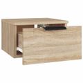 vidaXL Nástenné nočné stolíky 2 ks dub somoma 34x30x20 cm