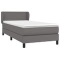 vidaXL Boxspring posteľ s matracom sivá 90x190 cm umelá koža