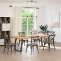 vidaXL Nohy k jedálenskému stolu v tvare U, 2 ks, prírodná oceľ, 80 x (72-73) cm, oceľ