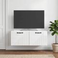 vidaXL Nástenná TV skrinka Biela s vysokým leskom 78,5 x 41 x 30 cm