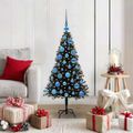 vidaXL Vianočný stromček Čierna 120 cm PVC