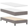 vidaXL Posteľ s pružinovým rámom Sivohnedá 80 x 200 cm látka