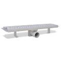 vidaXL Rovný sprchový odtok s bublinkami, 530x140 mm, nerezová oceľ