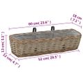 vidaXL Balkónové kvetináče 2 ks 60 cm prútené s PE obložením