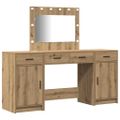 vidaXL Toaletný stolík 3 ks Hnedá 78,5 x 41 x 135 cm Kompozitné drevo