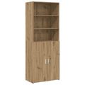 vidaXL Highboard Dub artisan 70 x 42,5 x 185 cm Kompozitné drevo