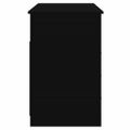 vidaXL Stolík so zásuvkami čierny 102x50x76 cm spracované drevo