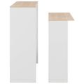 vidaXL Barový stôl s 2 stolovými doskami, bielo dubový 130x40x120 cm