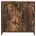 vidaXL Kúpeľňová skrinka dymový dub 60x33x61 cm spracované drevo