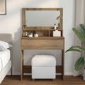 vidaXL Toaletné stolíky do spálne Remeselný dub 80 x 39,6 x 135 cm