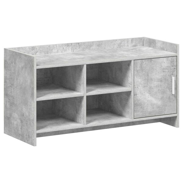 vidaXL Skriňa na topánky s úložiskom Betónovo sivá 100 x 39,5 x 51 cm
