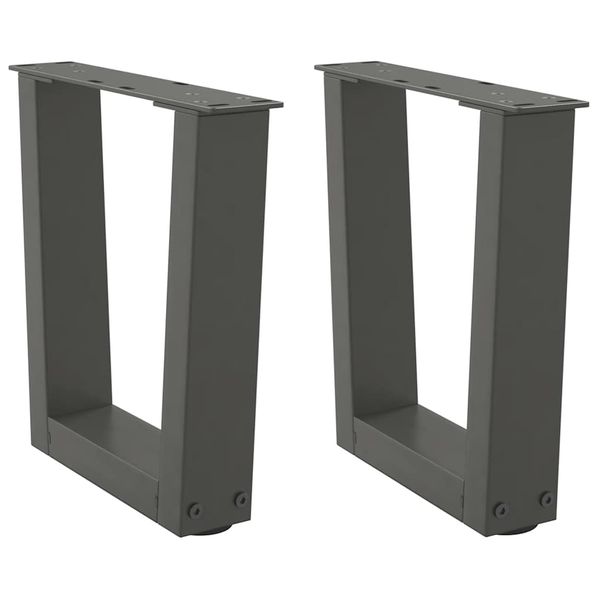 vidaXL Nohy konferenčného stolíka v tvare V, 2 ks, antracitové, 30 x (30-31,3) cm, oceľ