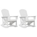 vidaXL Adirondack hojdacie kreslá 2 ks Biela HDPE