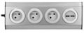 ORNO VIRONE FS-4 Povrchová rohová zásuvka 3x 230V, 2xUSB, 1,5m kábel, nerez