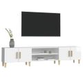 vidaXL TV skrinka lesklá biela 180x31,5x40 cm kompozitné drevo