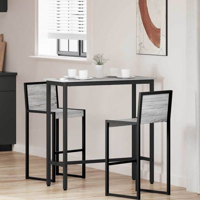 vidaXL stôl Sivý Sonoma 100 x 40 x 100,5 cm Inžinierske drevo a oceľ