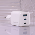 Nabíjačka Forever TC-08-65ACC GaN PD QC 2x USB-C 1x USB 65W biela
