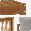 vidaXL Záhradná súprava gaučov 5 ks Prírodná a svetlosivá