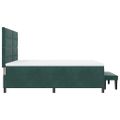 vidaXL Posteľ s pružinovým rámom Tmavozelená 200 x 180 cm Zamat