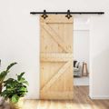 vidaXL Posuvné dvere Prírodná a čierna 85 x 210 cm