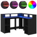 vidaXL Stôl Čierny dub Kompozitné drevo 130 x 130 x 91 cm