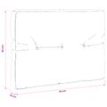 vidaXL Vankúš na paletu VIANEN 100% polyester Čierna 70 x 40 x 12 cm