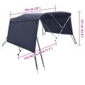 vidaXL Strieška Bimini s 3 oblúkmi a stenami 183x(170-182)x137 cm