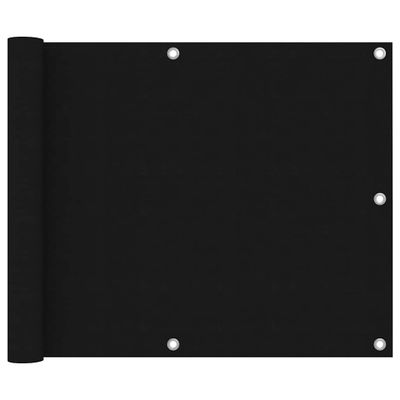 vidaXL Balkónová markíza, čierna 75x600 cm, oxfordská látka