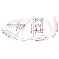 vidaXL Fóliovník s oceľovým rámom zelený 32 m² 8x4x2 m