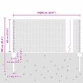 vidaXL Hexagonálny plot s stĺpom 100 x 0,6 m PVC potiahnutá oceľ Sivá