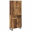 vidaXL Highboard 2 ks Staré drevo 69,5 x 34 x 180 cm