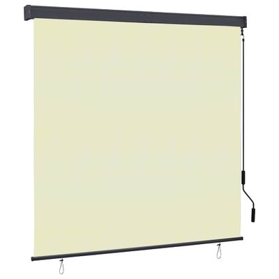 vidaXL Vonkajšia zatemňovacia roleta 160x250 cm krémová