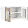 vidaXL Nástenný sklenený kabinet LUCCA Dub sonoma 60 x 31 x 40 cm