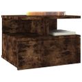 vidaXL Nástenné nočné stolíky 2 ks dymový dub 40x31x27 cm sprac.drevo