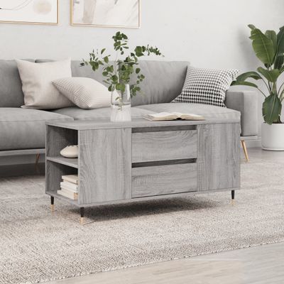 vidaXL Konferenčný stolík sivý sonoma 102x44,5x50 kompozitné drevo
