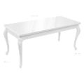 vidaXL Jedálenský stôl 179x89x81cm vysokoleský biely