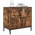 vidaXL Nočný stolík Tmavý dub 63.5 x 36 x 61 cm Kompozitné drevo