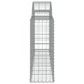 vidaXL Oblúkové gabionové koše 3 ks 200x30x80/100cm pozinkované železo