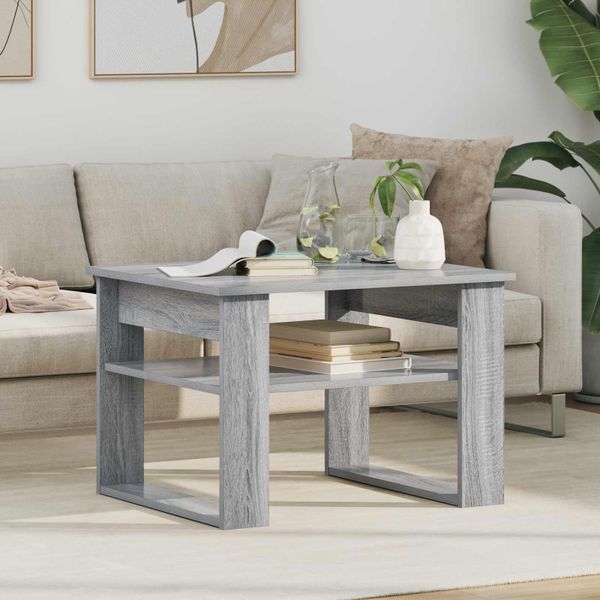 vidaXL Konferenčný stolík Sivý Sonoma 64 x 54 x 44 cm Kompozitné drevo