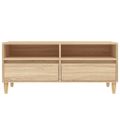vidaXL TV skrinka dub sonoma 100x34,5x44,5 cm spracované drevo