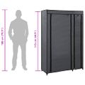 vidaXL Skladací šatník sivý 110x45x175 cm látkový