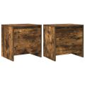 vidaXL Nočné stolíky 2 ks, tmavý dub 45x34x44,5 cm, kompozitné drevo