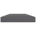 vidaXL Prídavné police 8 ks, lesklé sivé 40x10x1,5 cm, drevotrieska