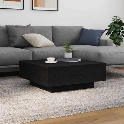 vidaXL Konferenčný stolík Čierny dub 80 x 80 x 31 cm Kompozitné drevo