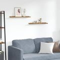 vidaXL Stenná polica Nástenná montáž 2 ks Hnedá 60 x 9 x 3 cm