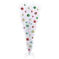 vidaXL Umelý vianočný stromček s 150 LED-i Biela 120 cm PVC a oceľ