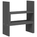 vidaXL Stojan na monitor sivý (39-72)x17x43 cm masívna borovica