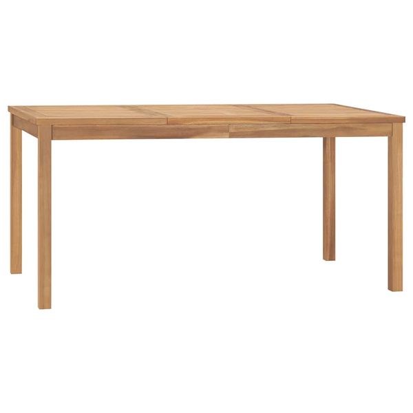 vidaXL Záhradný jedálenský stôl 160x80x77 cm teakový masív