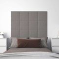 vidaXL Nástenné panely 12 ks bledosivé 30x30 cm látkové 1,08 m²